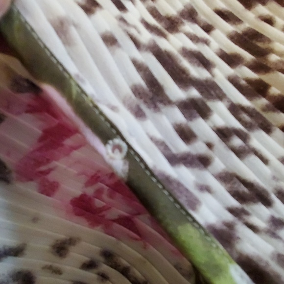 Caviar Sleeveless Floral Print Pleated Shirt Large - Picture 5 of 5